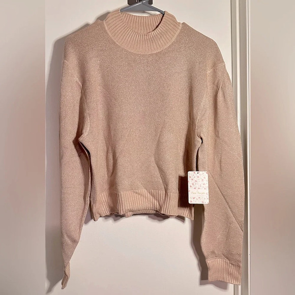 NWT Free People Starry Night Metallic Sweater Medium - Picture 4 of 9